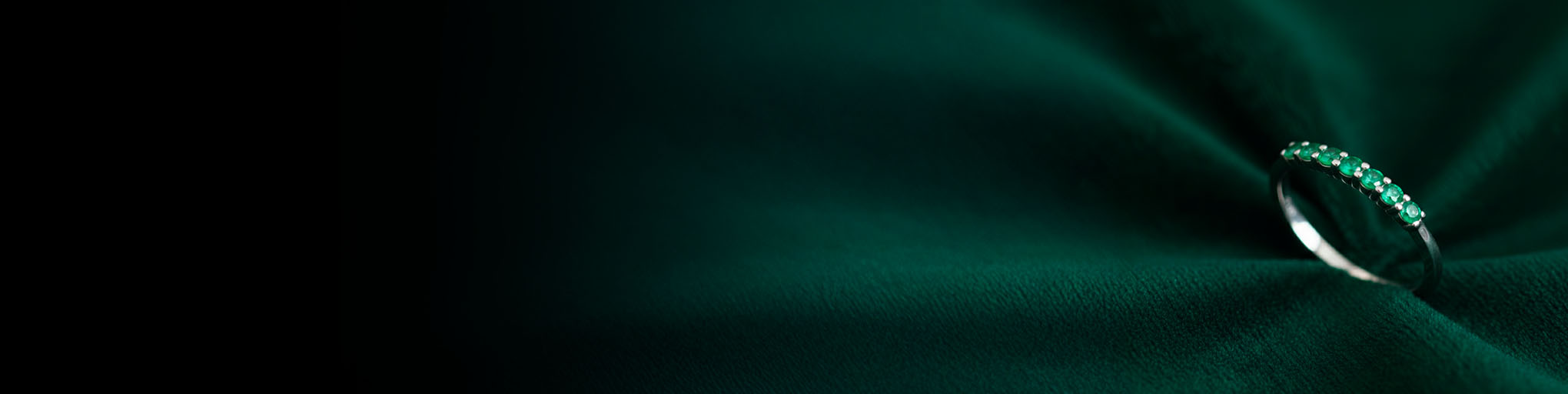 Alliances Émeraude Or Blanc