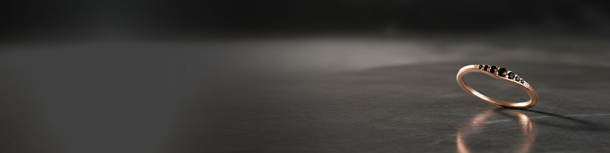Alliances Diamant Noir Or Rose