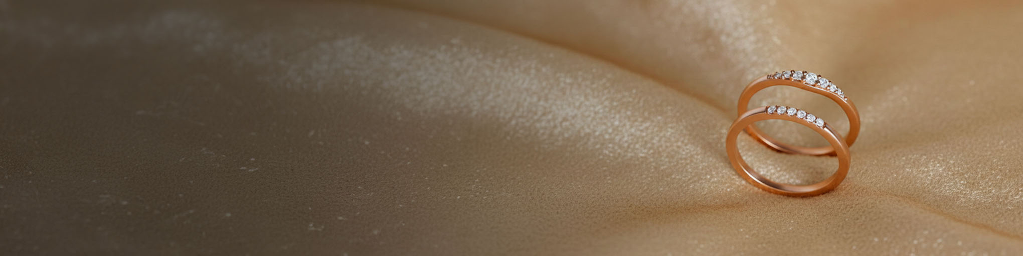 Alliances Diamant Or Rose