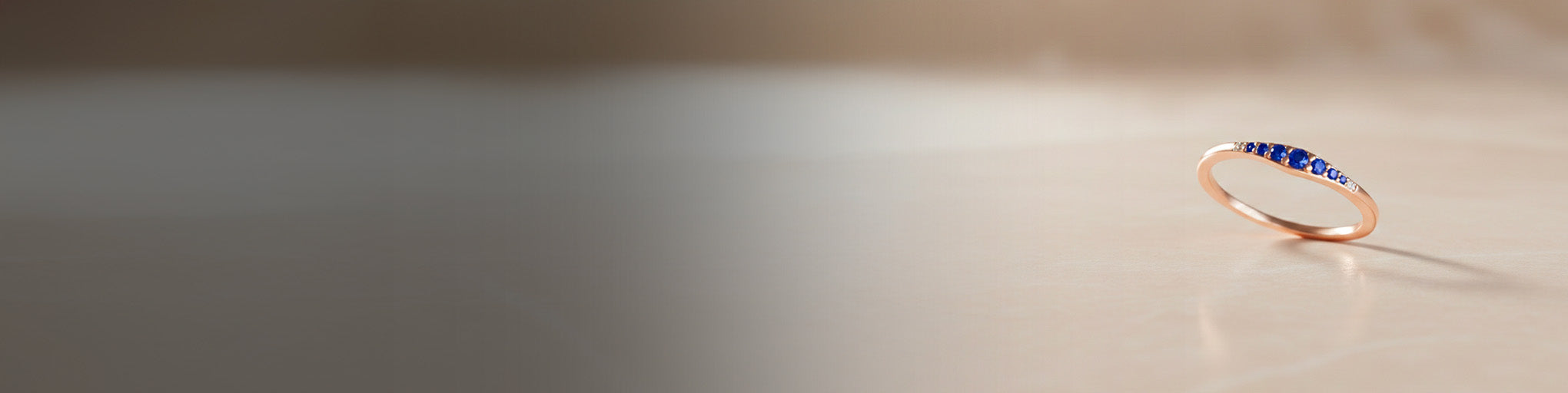 Alliances Saphir Or Rose