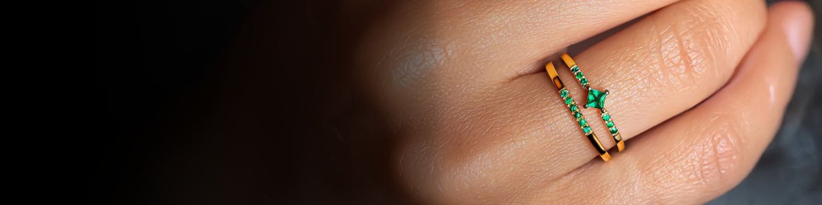 Bagues de fiançailles emeraude - Mayuri Paris
