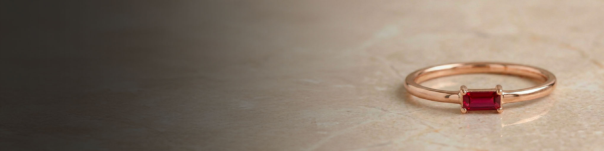 Bagues de Fiançailles Rubis Or Rose