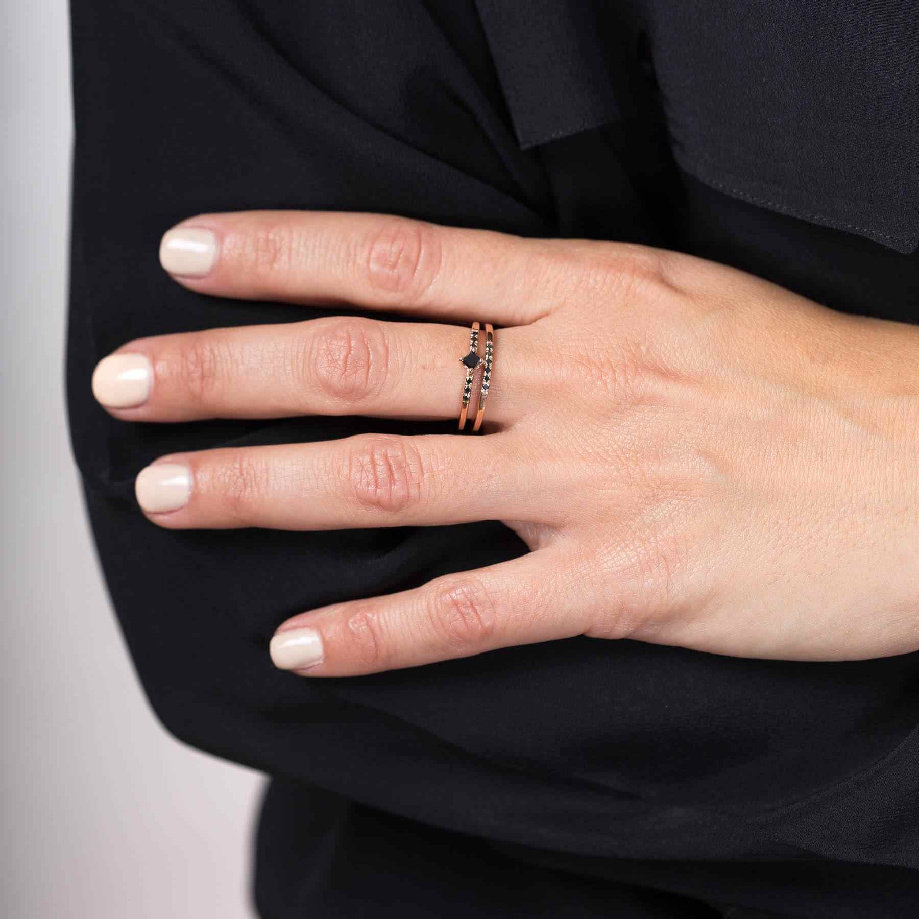 Bagues Diamant Noir Kali