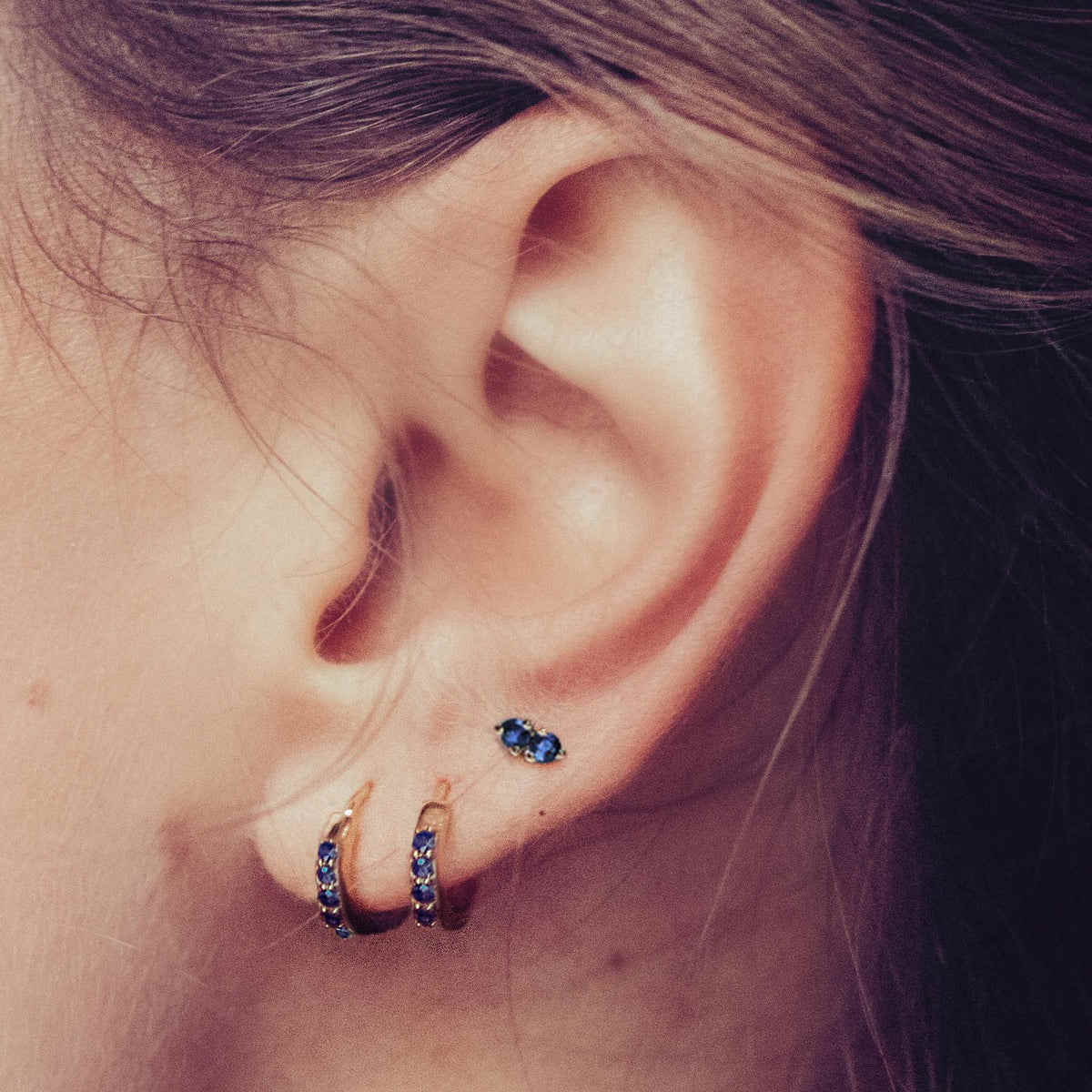 Sumitra Sapphire Creole Earrings