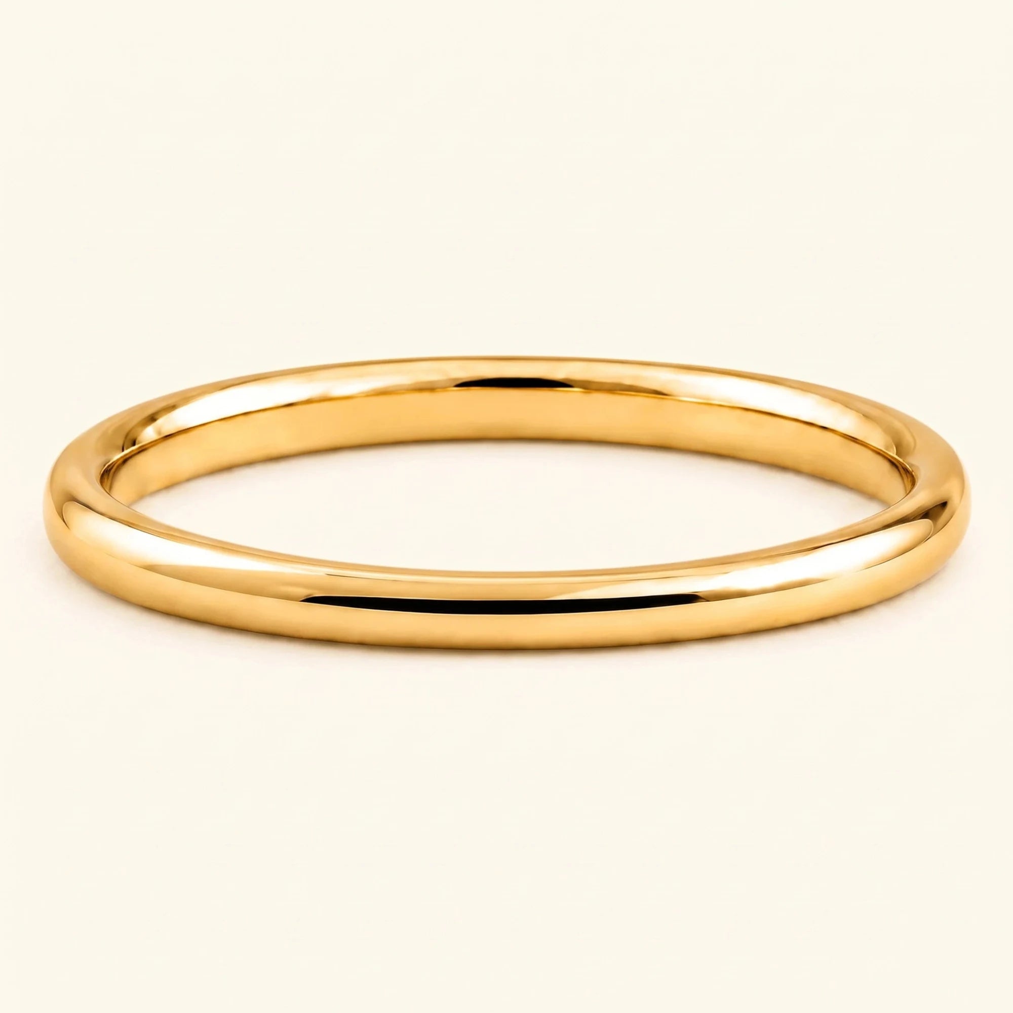 Shunya 18K yellow gold half-bangle wedding ring for women