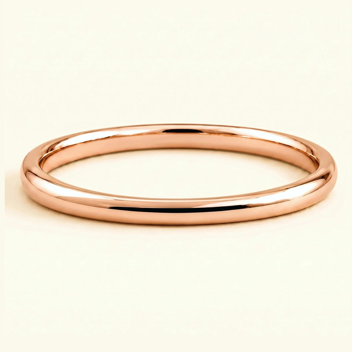 Shunya 18K rose gold half-bangle wedding ring for women