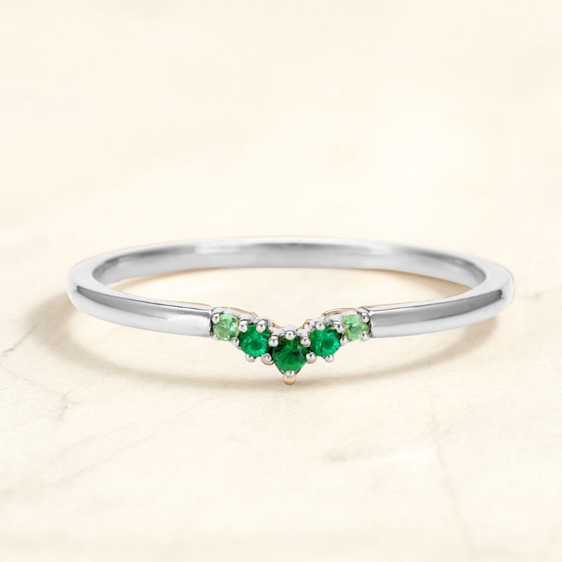 Bague Anaya canope or blanc 18 carats