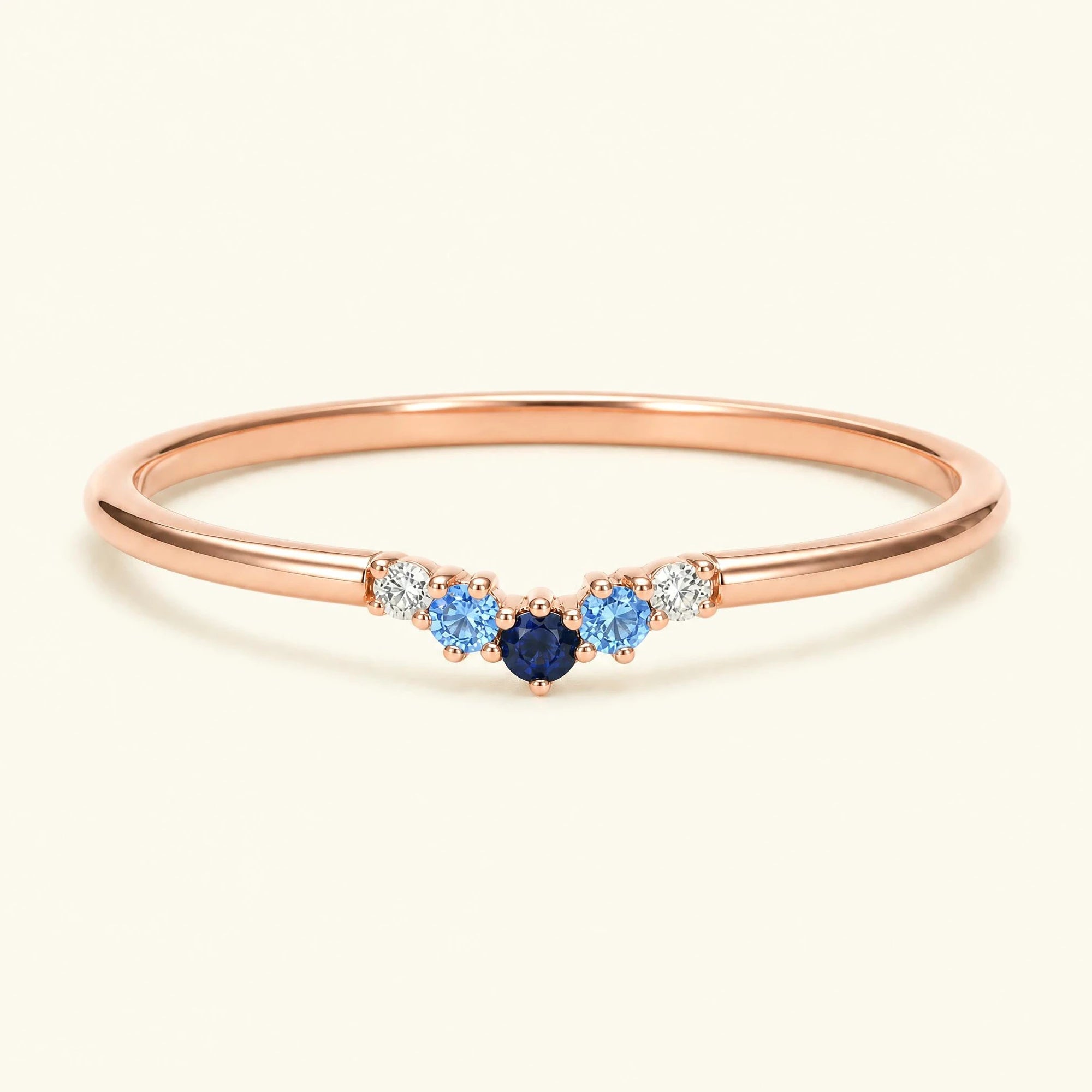 Anaya horizon ring 18K rose gold