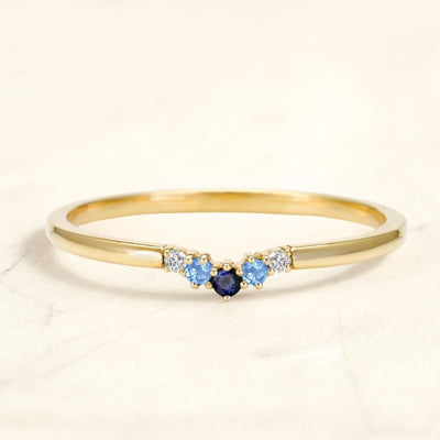 Bague anaya horizon or jaune 18 carats