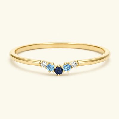 Anaya horizon ring 18K yellow gold