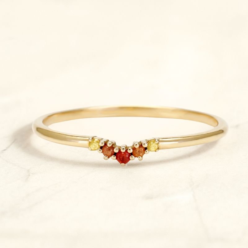 Bague or 18 carats anaya sunset pour femme