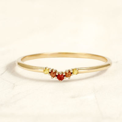 Bague or 18 carats anaya sunset pour femme