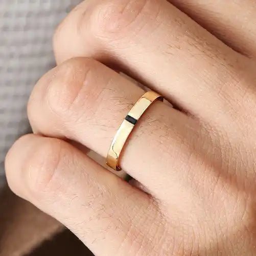 bague de fiançailles diamant noir baguette Agni