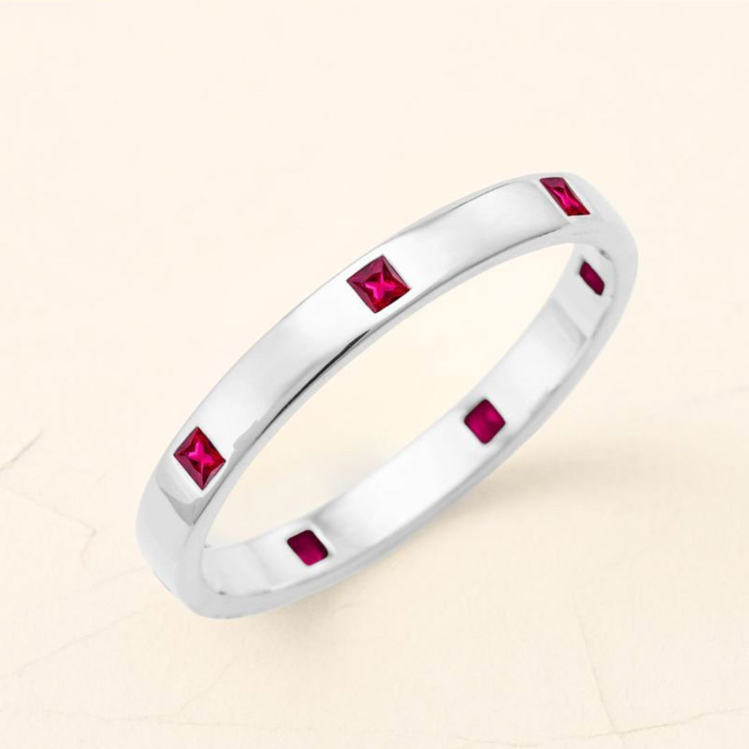 Bague Viyom pour homme rubis or 18 blanc carats