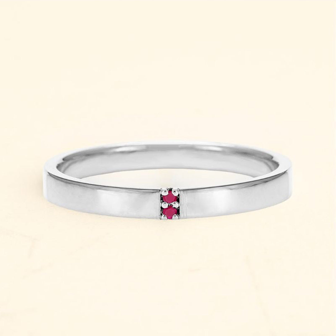 Bague Kabir homme en or blanc 18 carats et rubis