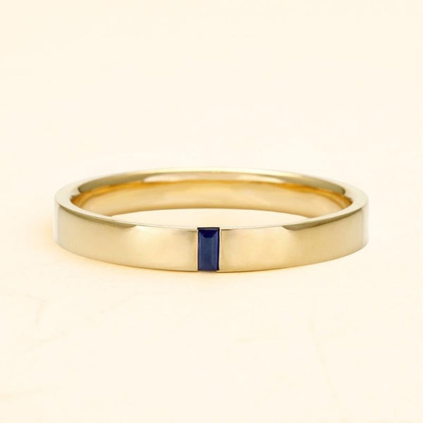 Agni solitaire ring for men in sapphire