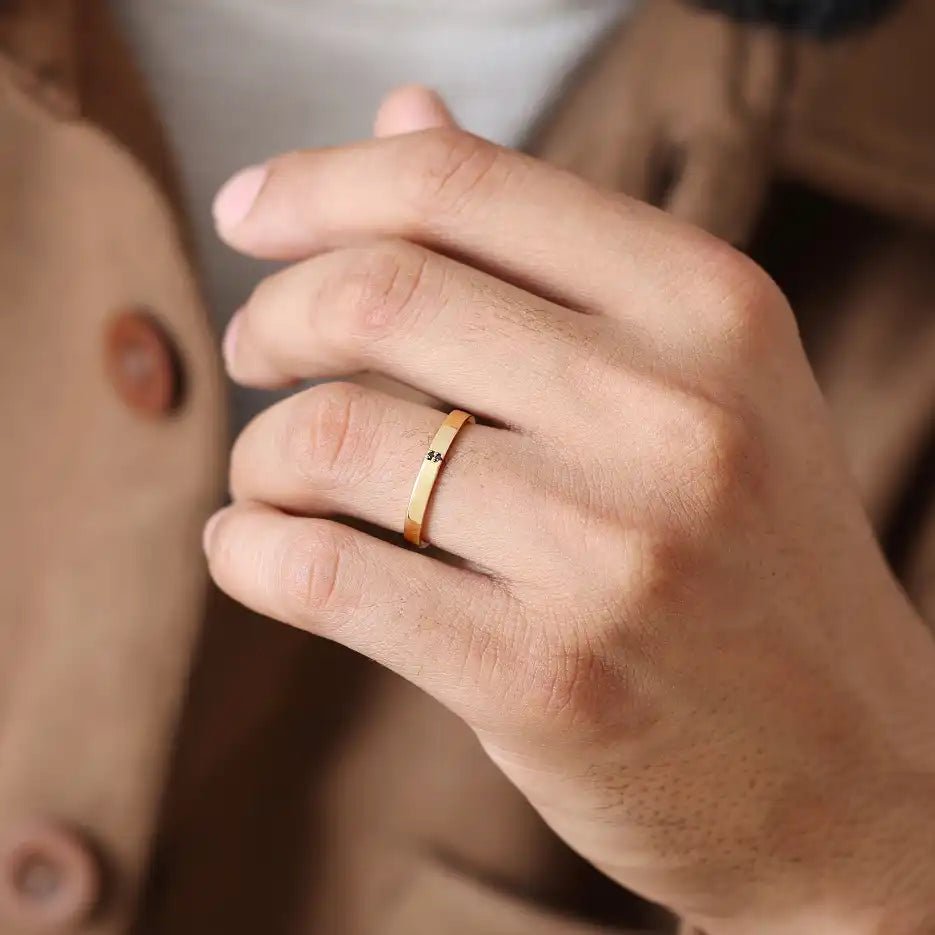 Bague Kabir homme diamant noir