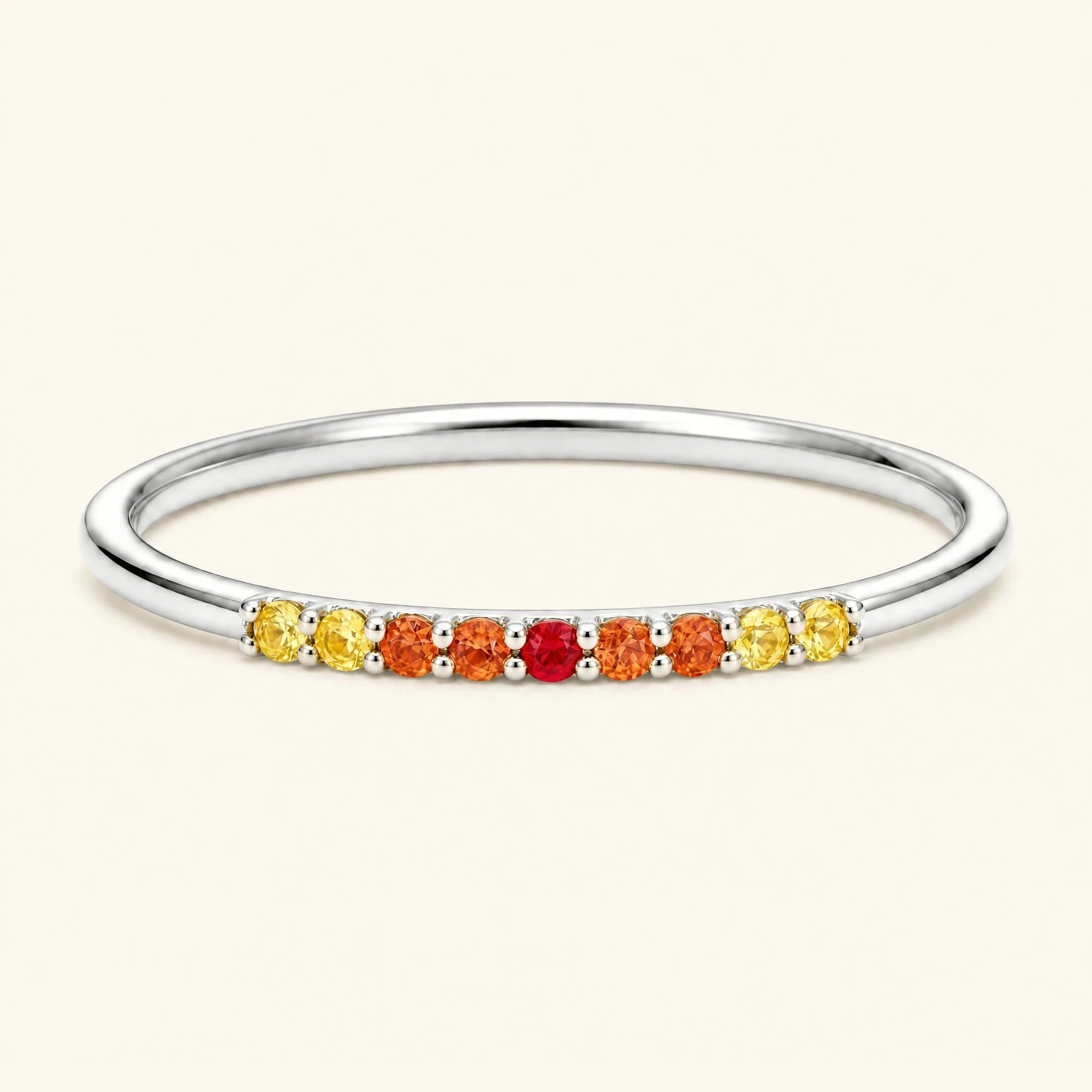 White gold 18K Kiran Sunset ring