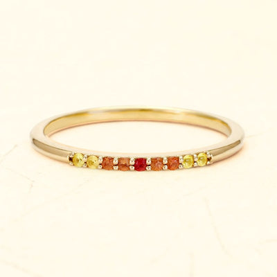 Bague or 18 carats kiran sunset