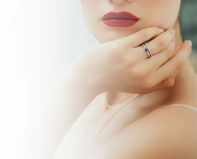 wedding band and engagement ring