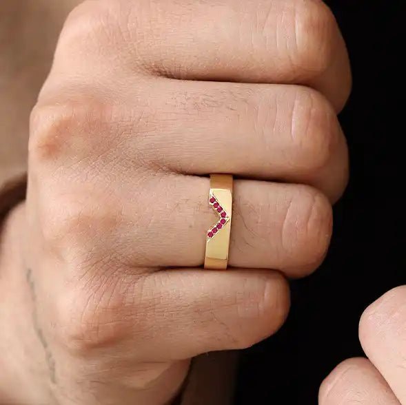 Bague Rudra Rubis homme or 18 carats