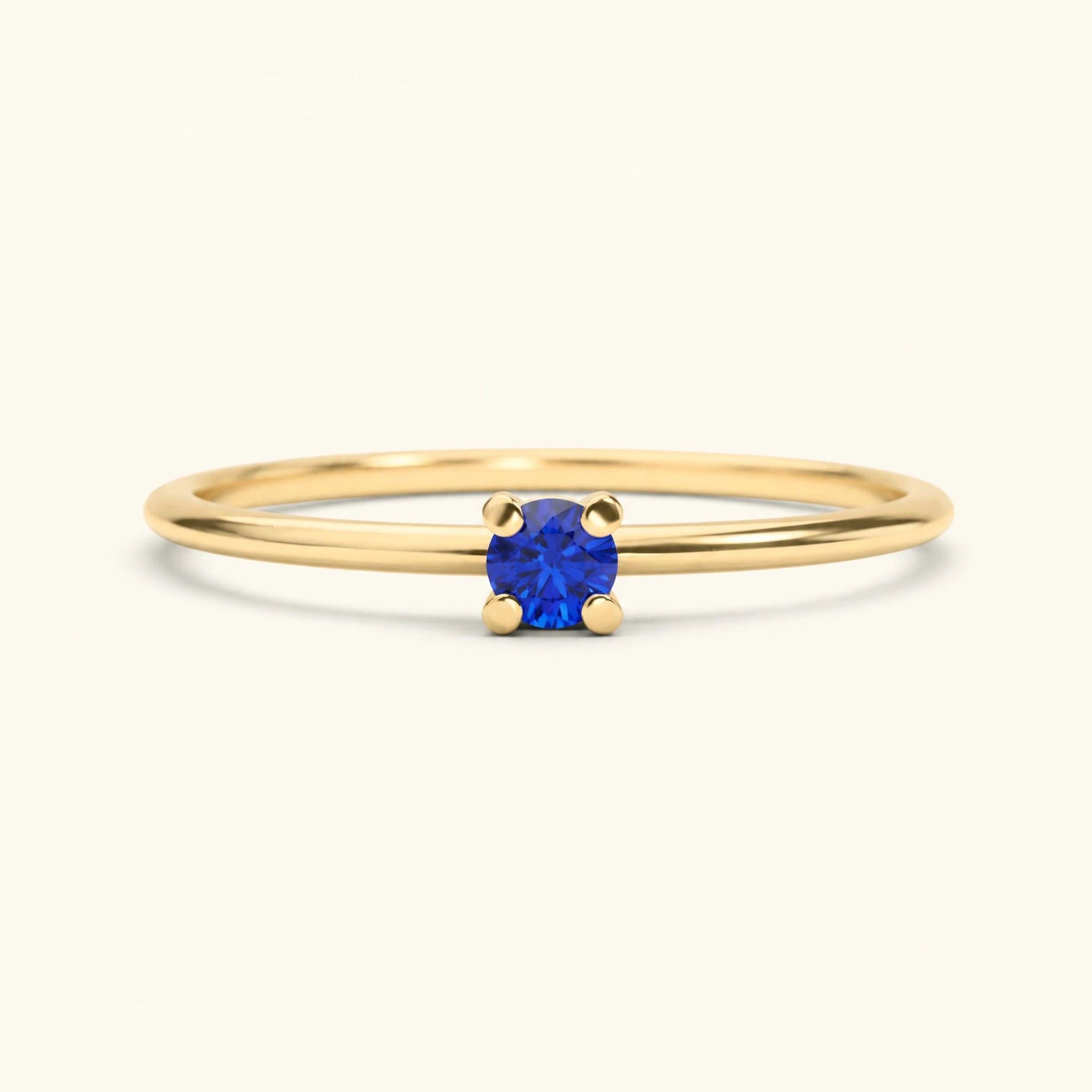 bague solitaire saphir en or jaune