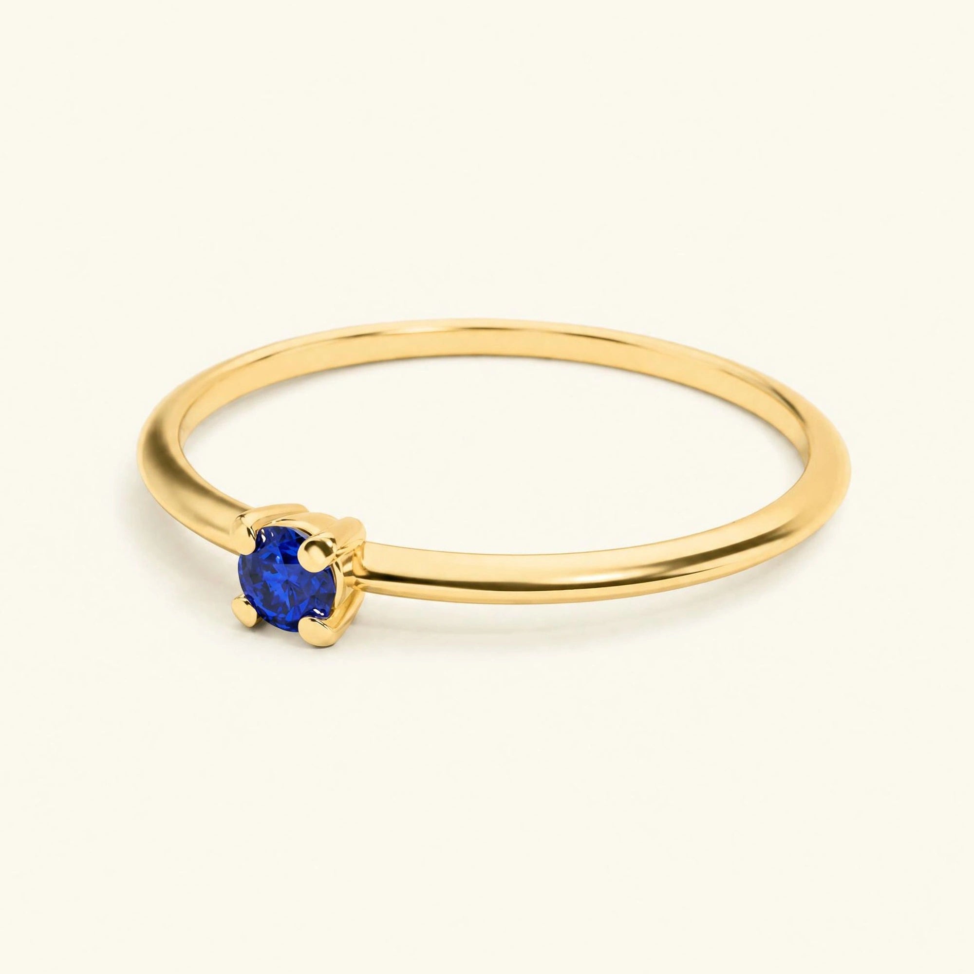 Bague solitaire saphir en or rose Saral