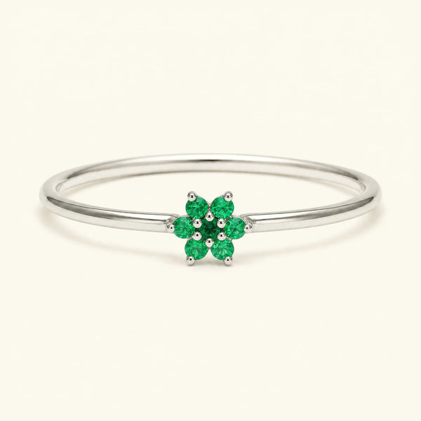 Surya canopy ring 18K white gold