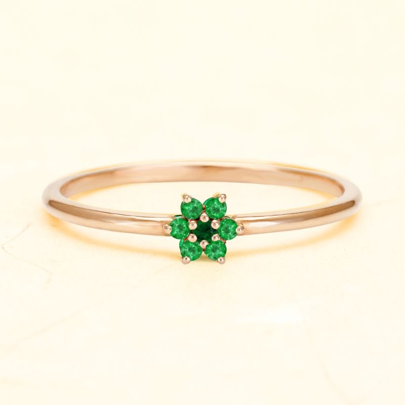 Bague surya canope or rose 18 carats