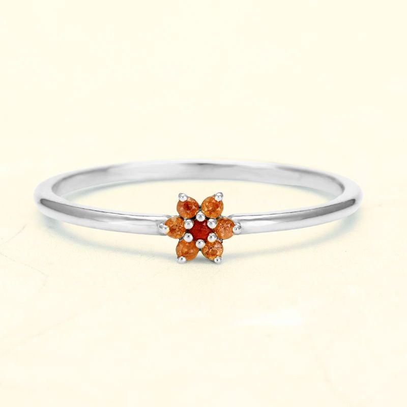 Bague surya sunset or blanc 18 carats