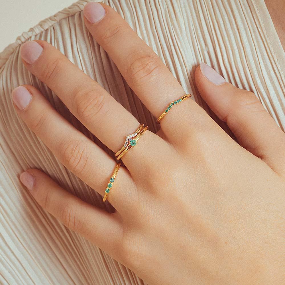 bague emeraude et diamant