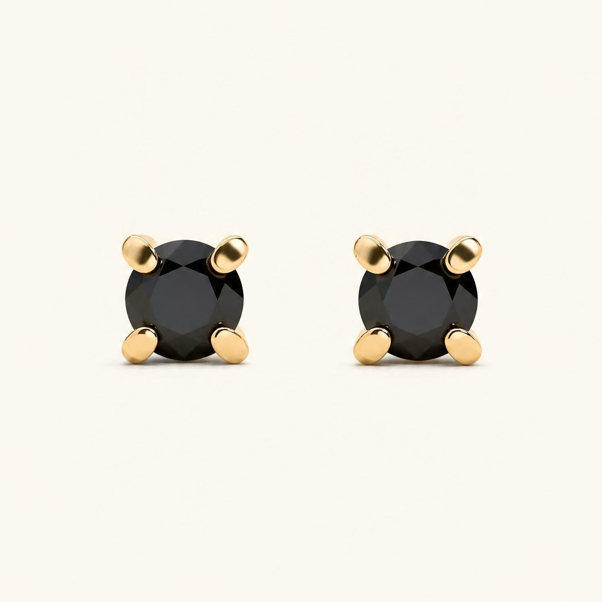 Saral Black Diamond earrings - yellow gold