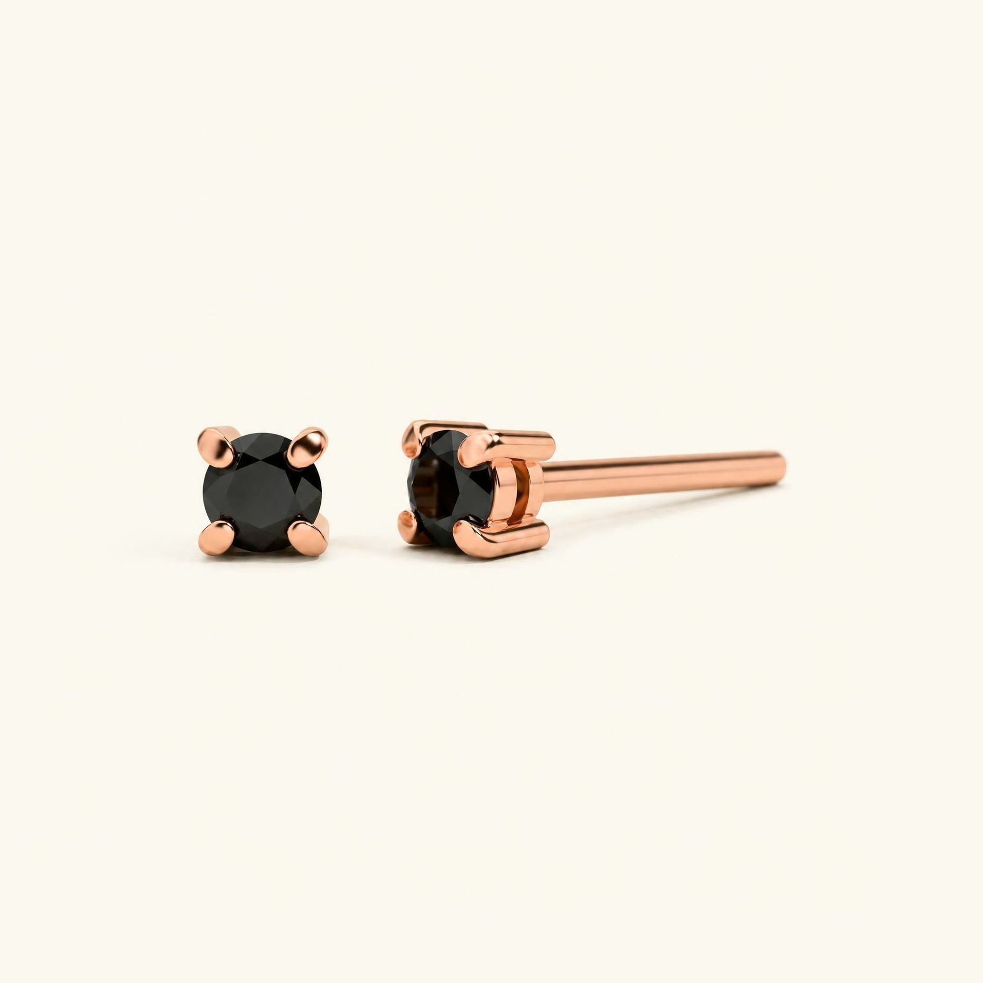 Saral Black Diamond earrings - rose gold