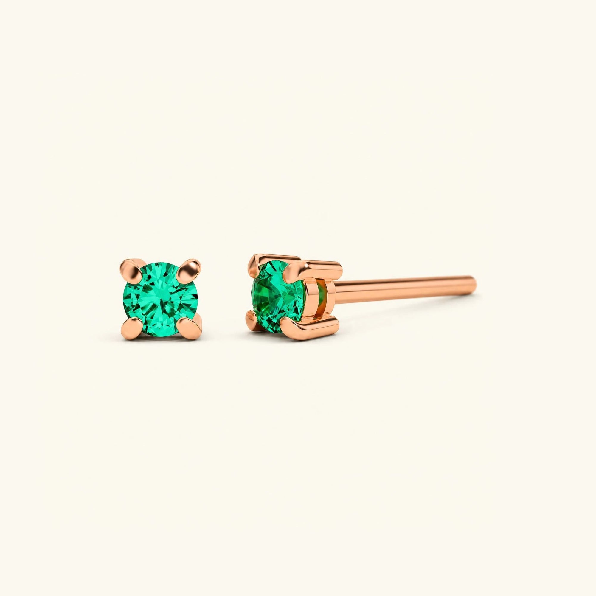 Saral Emerald earrings - rose gold