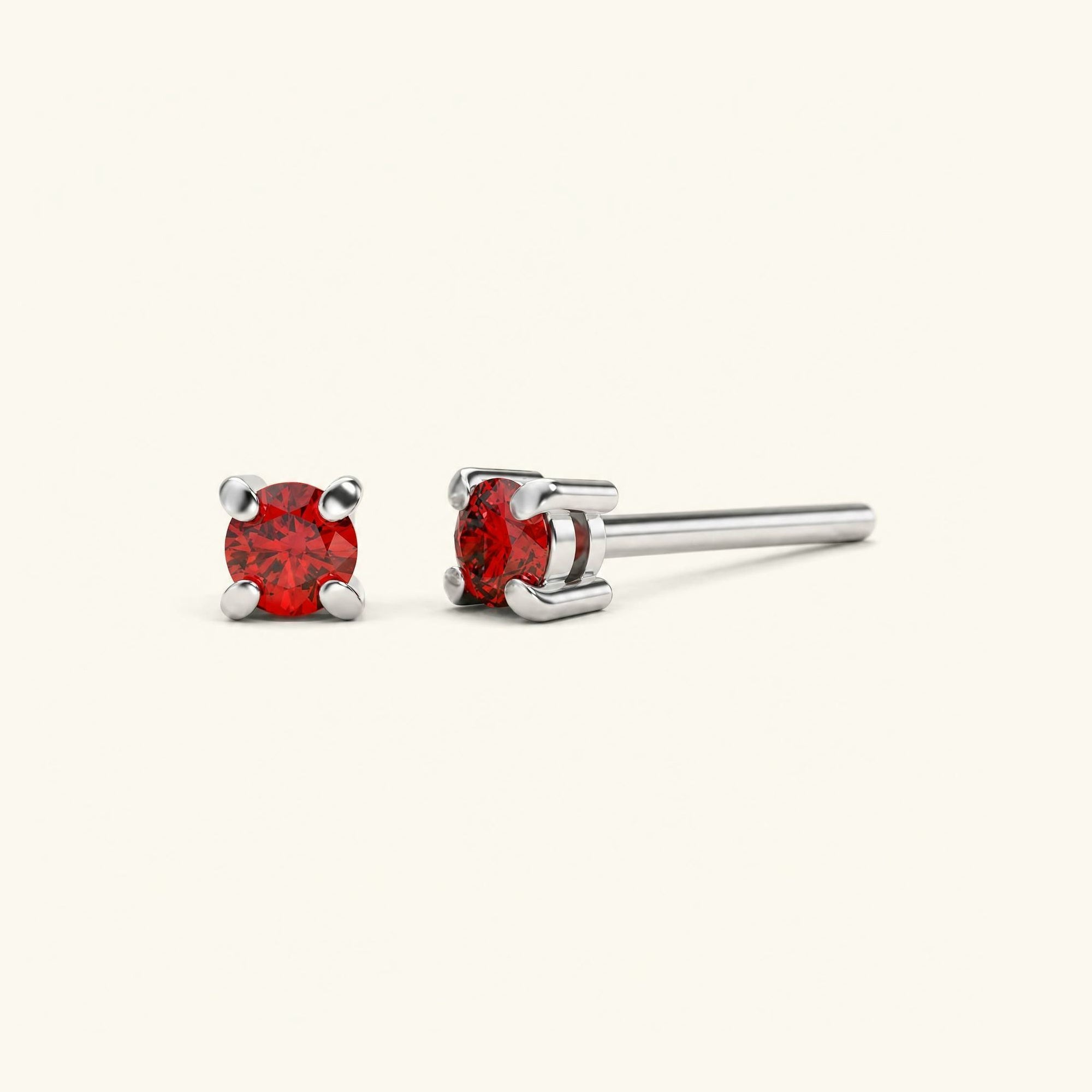 Saral Ruby earrings - white gold