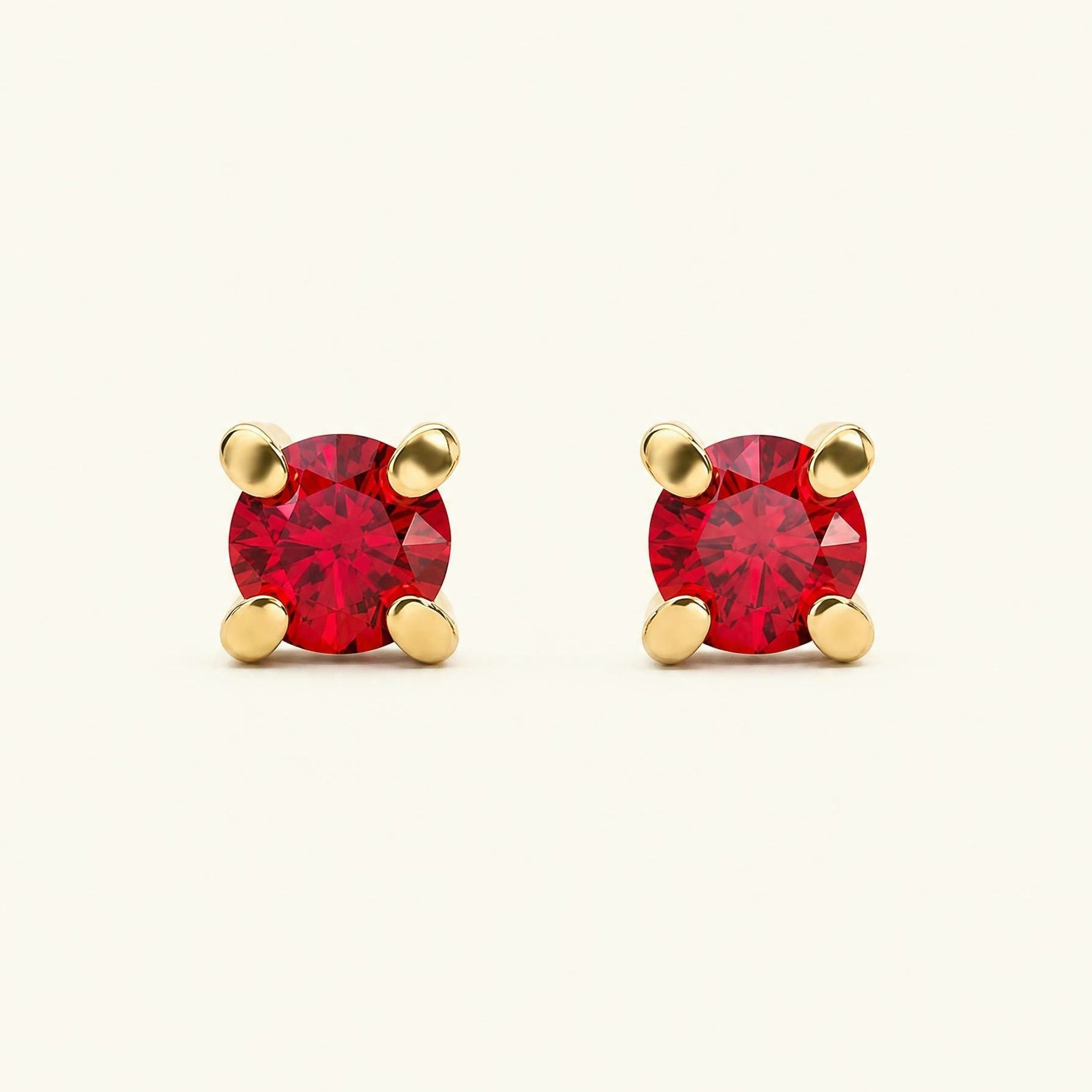 Saral Ruby earrings - yellow gold