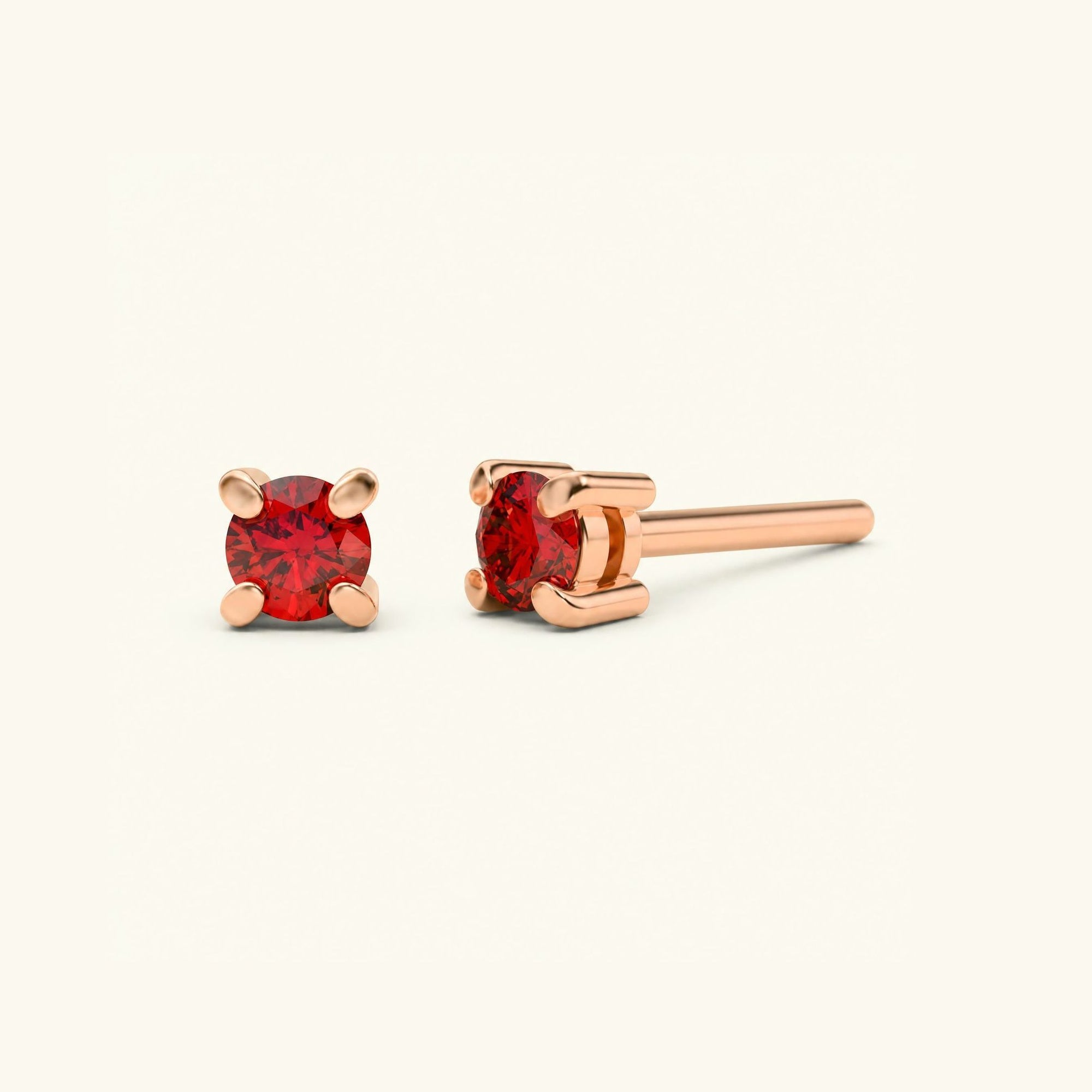 Saral Ruby earrings - rose gold
