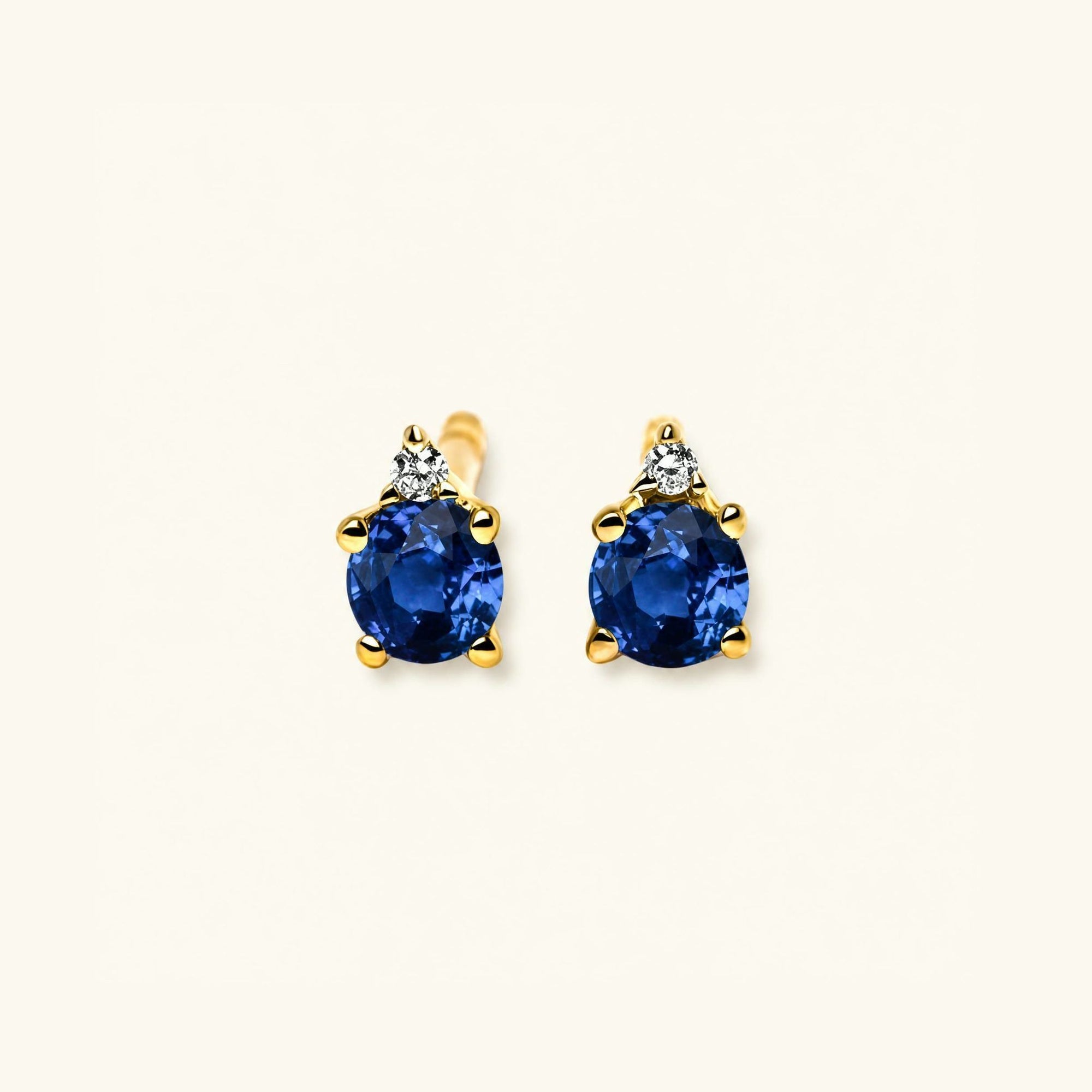 Devi Sapphire Earrings - yellow gold
