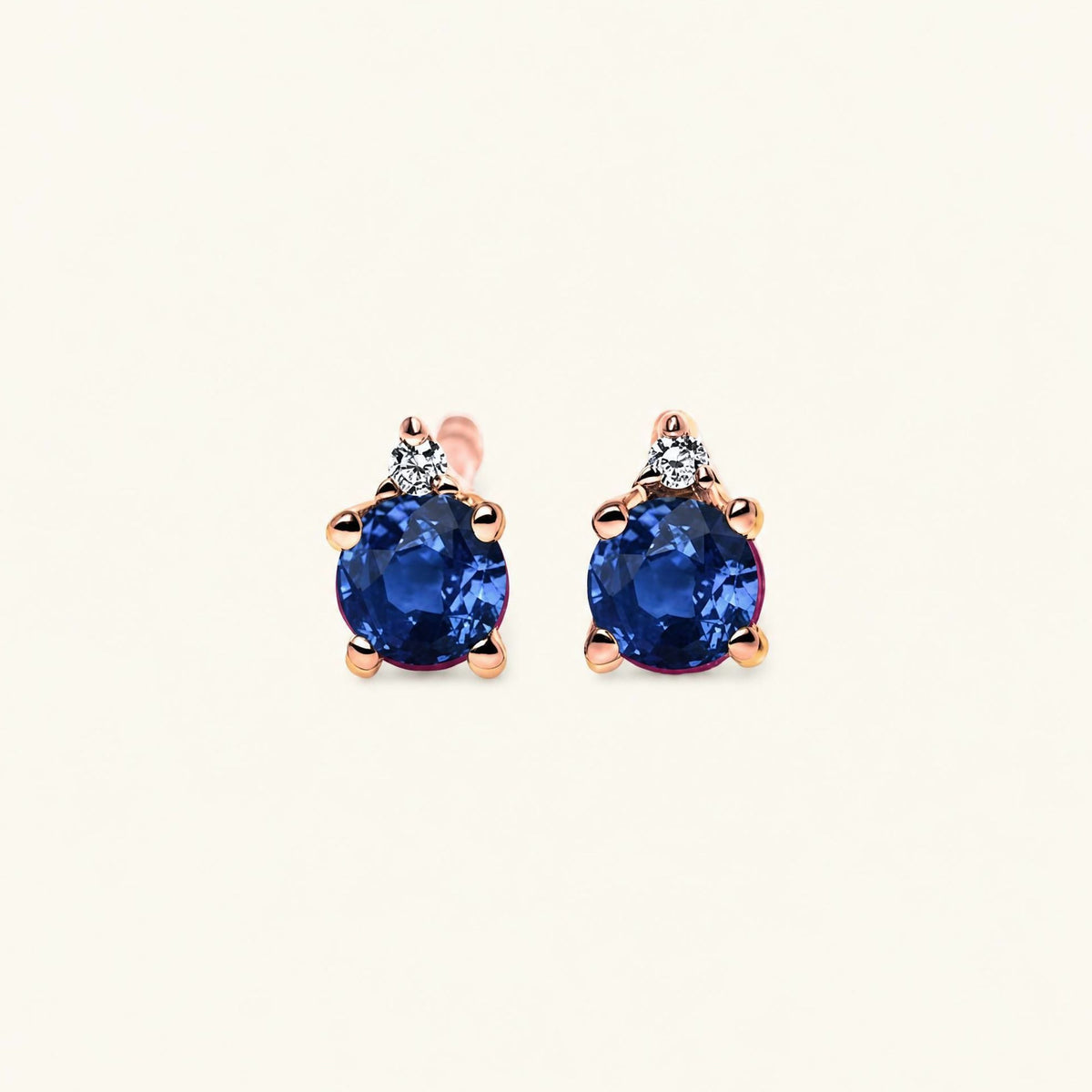 Devi Sapphire Earrings - rose gold
