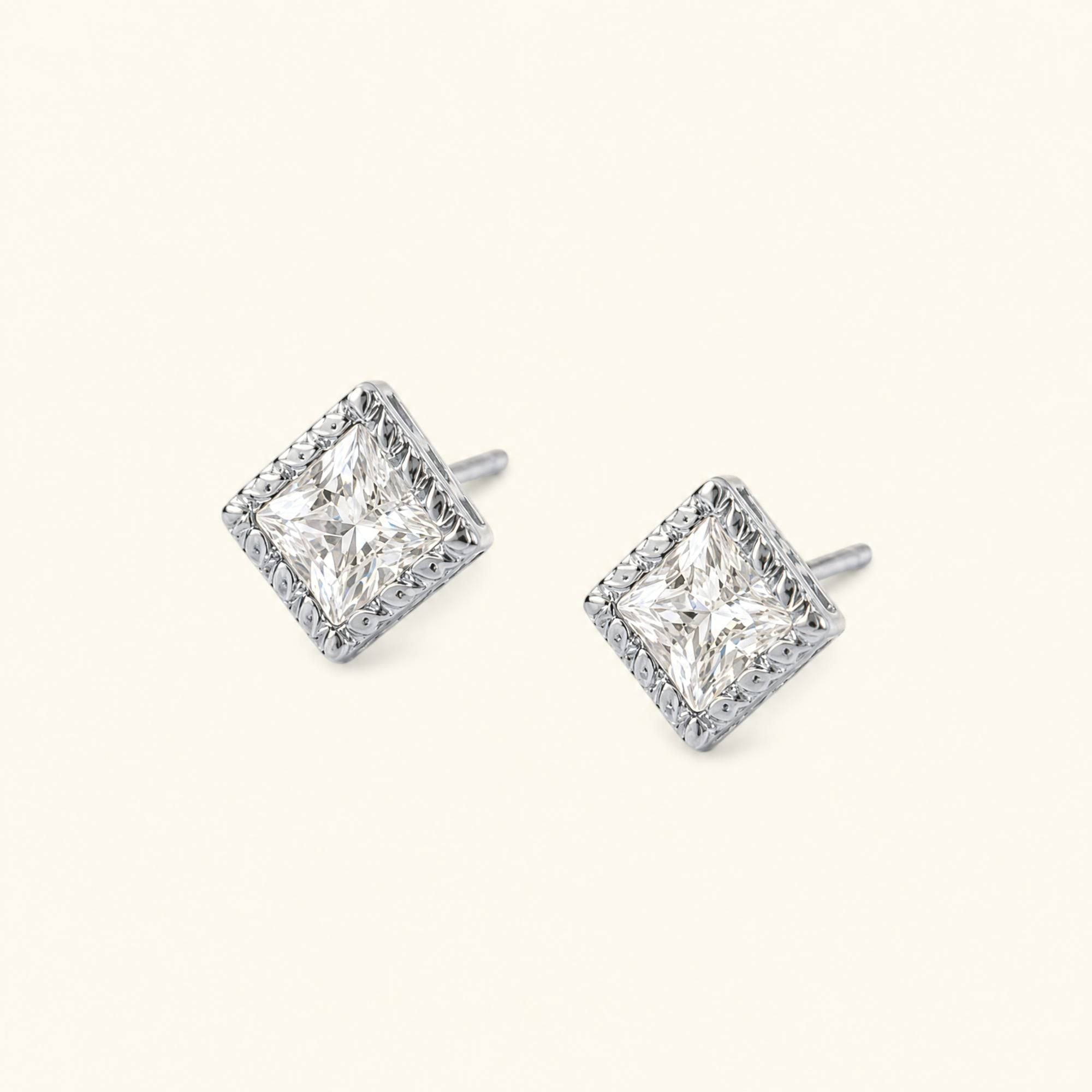 Indrani diamond earrings in white gold