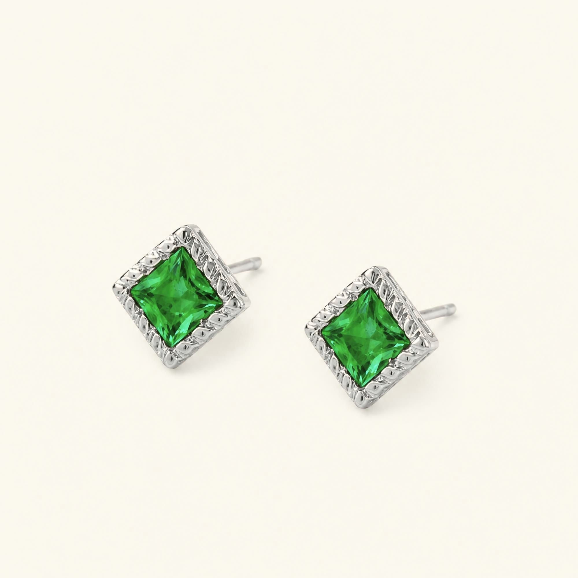 Indrani emerald earrings in white gold