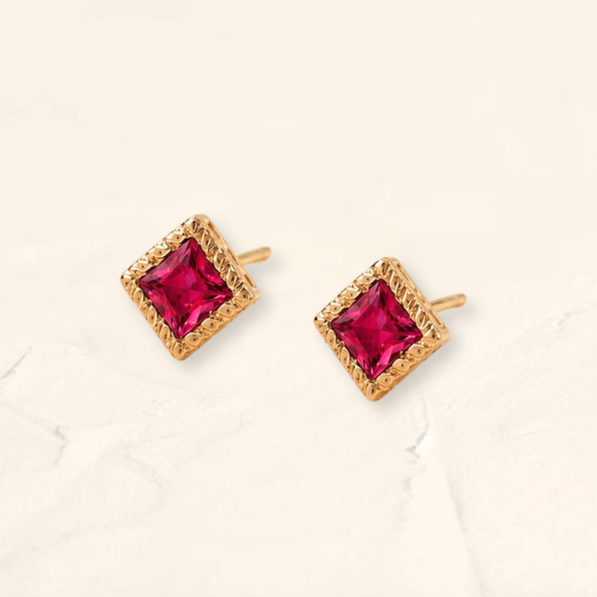 Indrani ruby earrings in 18kt yellow gold