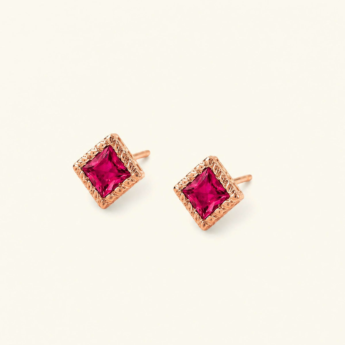 Indrani ruby earrings in rose gold