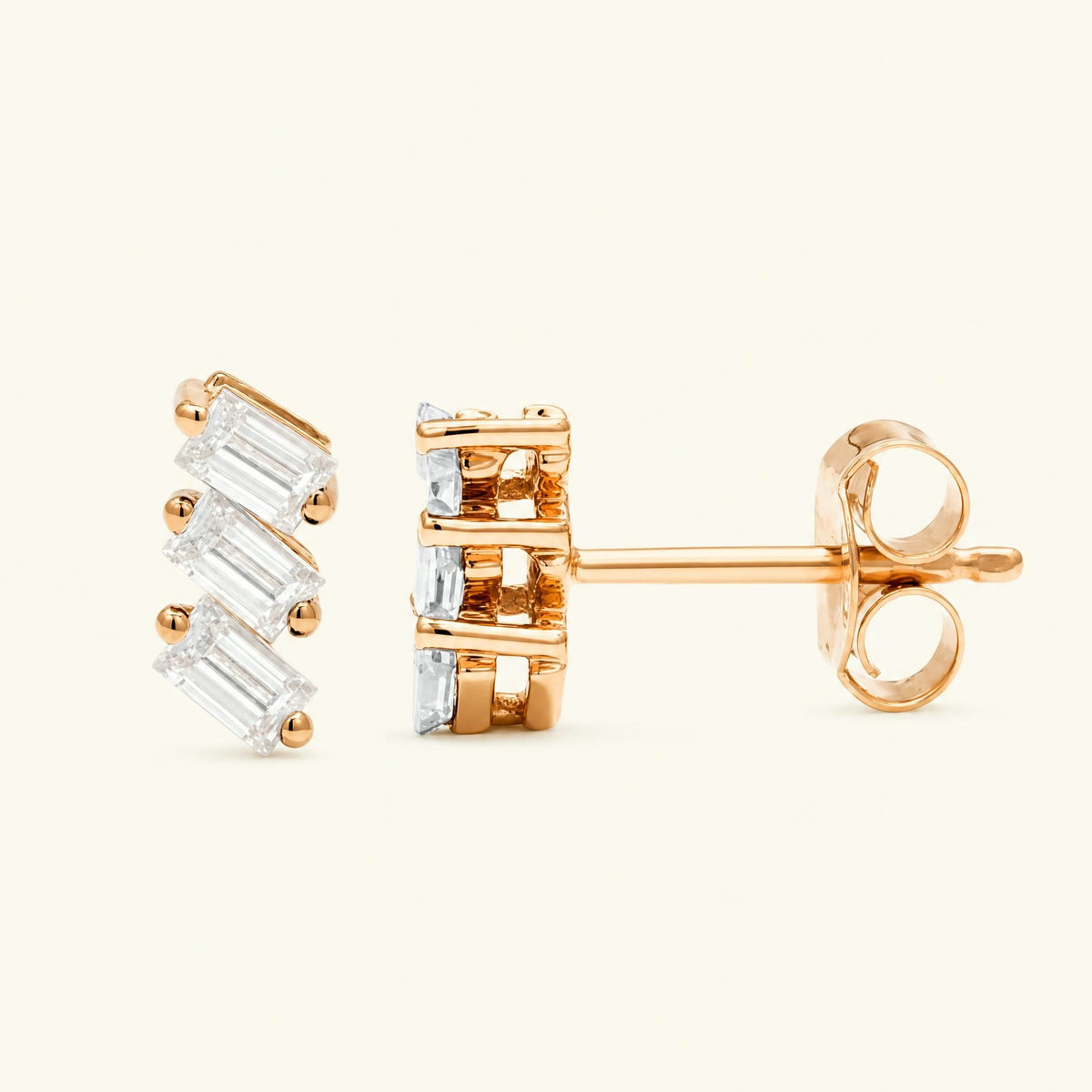 Jivane earrings diamond - rose gold