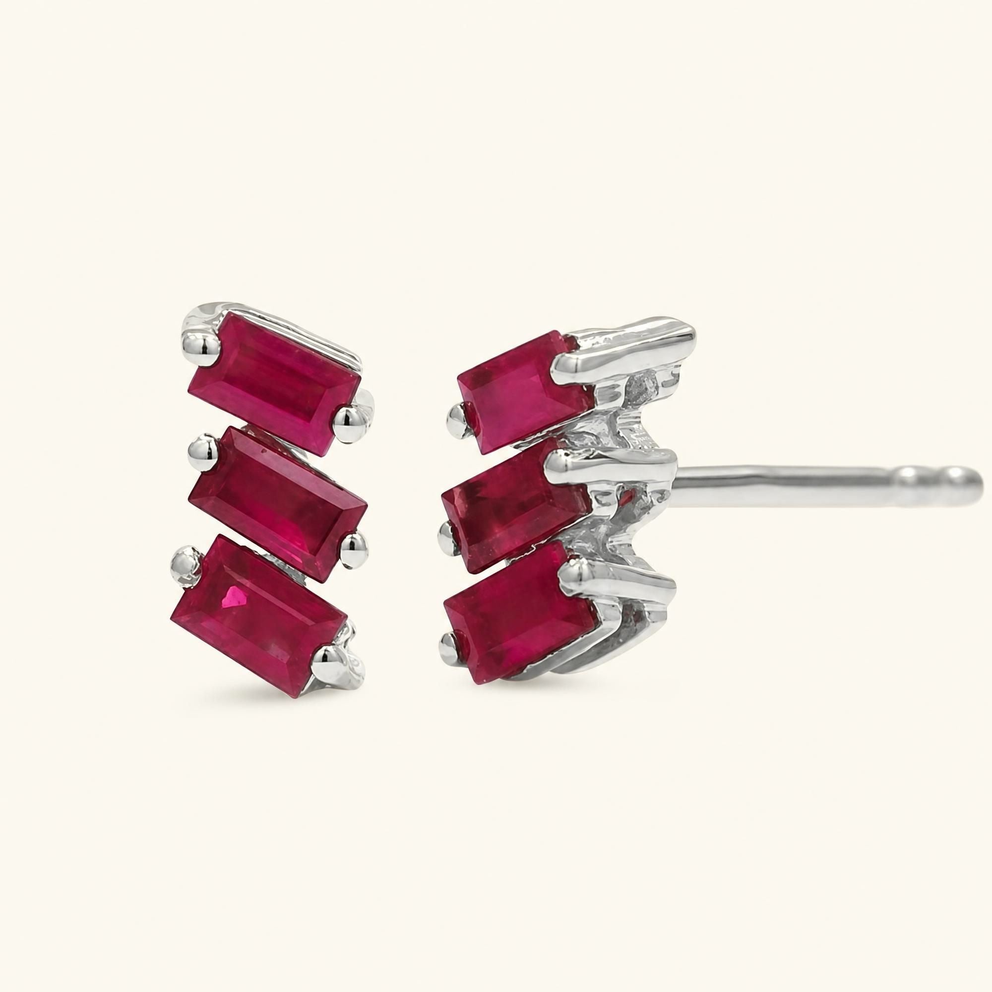Jivane Ruby Earrings - white gold