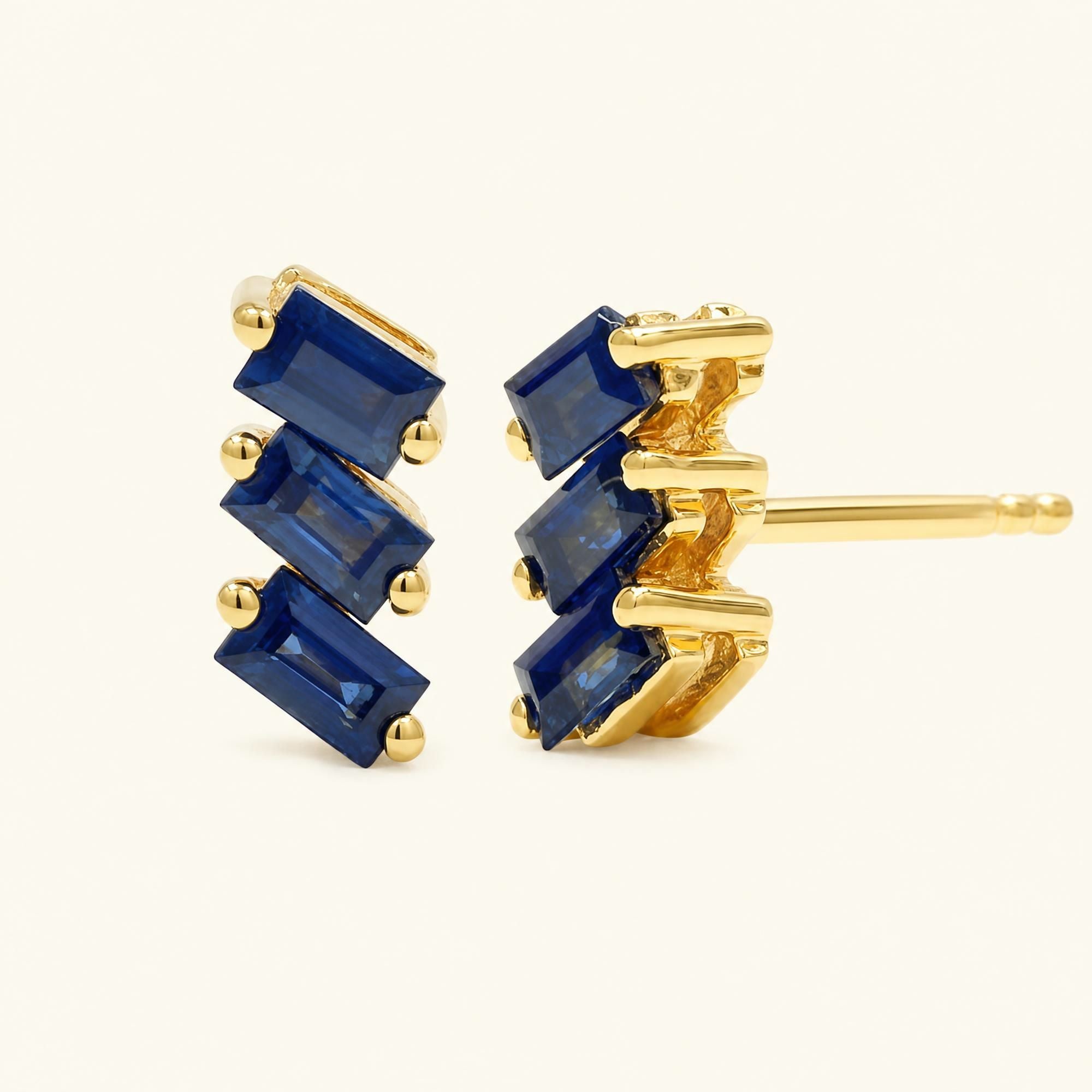Jivane Sapphire Earrings - yellow gold
