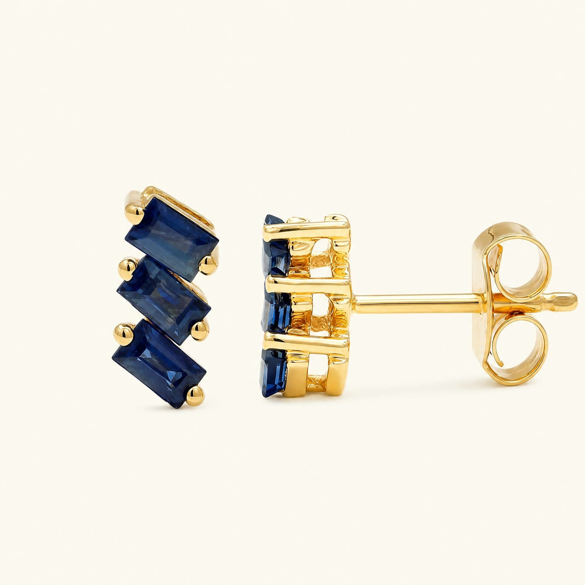 Jivane Sapphire Earrings - yellow gold