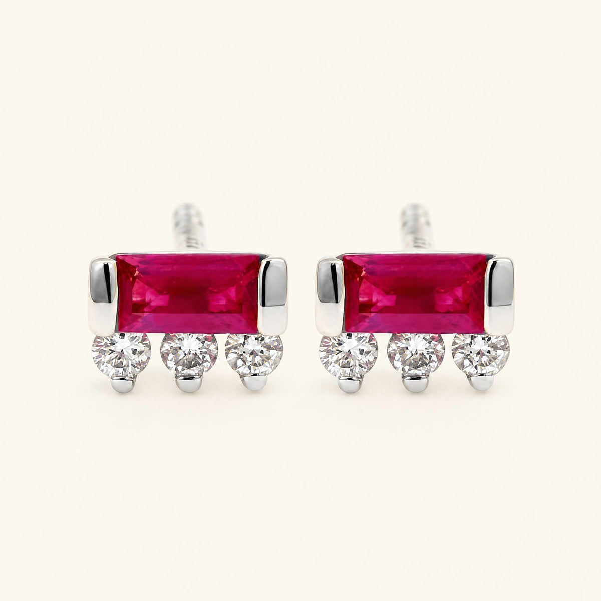 Prana ruby earrings white gold