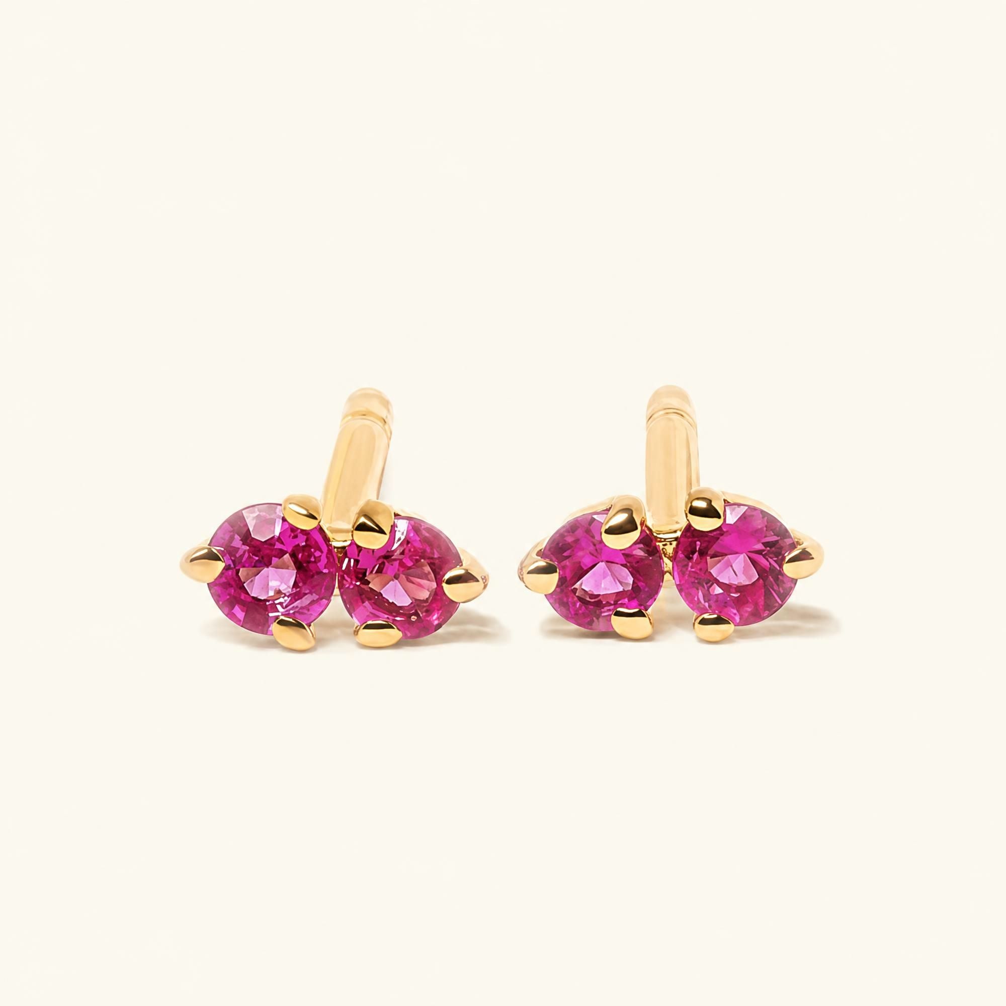 Prema Ruby earrings - yellow gold