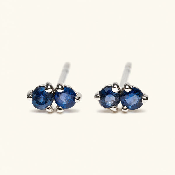 Prema earrings sapphire - white gold